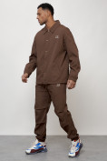 Купить Спортивный костюм мужской модный коричневого цвета 15010K, фото 2