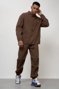 Купить Спортивный костюм мужской модный коричневого цвета 15010K, фото 9