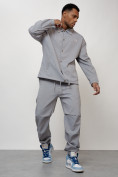 Купить Спортивный костюм мужской модный серого цвета 15010Sr, фото 9