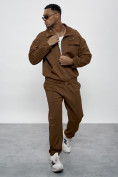 Купить Спортивный костюм мужской оригинал коричневого цвета 15011K, фото 15