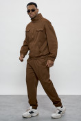 Купить Спортивный костюм мужской оригинал коричневого цвета 15011K, фото 2