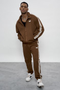 Купить Спортивный костюм мужской оригинал коричневого цвета 15012K, фото 13