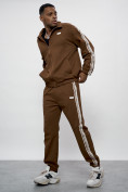 Купить Спортивный костюм мужской оригинал коричневого цвета 15012K, фото 15