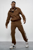 Купить Спортивный костюм мужской оригинал коричневого цвета 15012K, фото 16