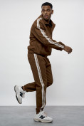 Купить Спортивный костюм мужской оригинал коричневого цвета 15012K, фото 18