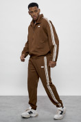 Купить Спортивный костюм мужской оригинал коричневого цвета 15012K, фото 2