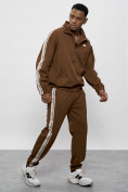 Купить Спортивный костюм мужской оригинал коричневого цвета 15012K, фото 3