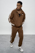 Купить Спортивный костюм мужской оригинал коричневого цвета 15012K, фото 12