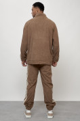 Купить Спортивный костюм мужской модный из микровельвета бежевого цвета 15015B, фото 4