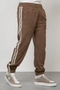 Купить Спортивный костюм мужской модный из микровельвета бежевого цвета 15015B, фото 7