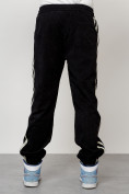 Купить Спортивный костюм мужской модный из микровельвета черного цвета 15015Ch, фото 8