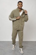 Купить Спортивный костюм мужской модный из микровельвета цвета хаки 15015Kh, фото 13