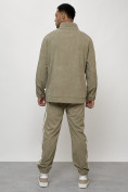 Купить Спортивный костюм мужской модный из микровельвета цвета хаки 15015Kh, фото 4