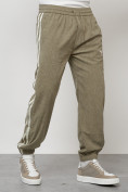 Купить Спортивный костюм мужской модный из микровельвета цвета хаки 15015Kh, фото 7