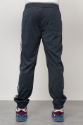 Купить Спортивный костюм мужской модный из микровельвета темно-серого цвета 15015TC, фото 8