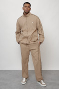 Купить Спортивный костюм мужской модный бежевого цвета 15020B, фото 11