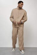 Купить Спортивный костюм мужской модный бежевого цвета 15020B, фото 9