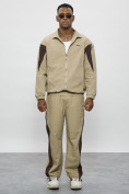 Купить Спортивный костюм мужской плащевой бежевого цвета 1508B, фото 19