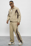 Купить Спортивный костюм мужской плащевой бежевого цвета 1508B, фото 20