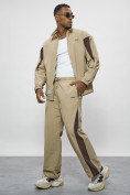 Купить Спортивный костюм мужской плащевой бежевого цвета 1508B, фото 7