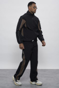 Купить Спортивный костюм мужской плащевой черного цвета 1508Ch, фото 7