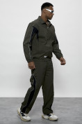 Купить Спортивный костюм мужской плащевой цвета хаки 1508Kh, фото 21
