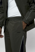 Купить Спортивный костюм мужской плащевой цвета хаки 1508Kh, фото 6