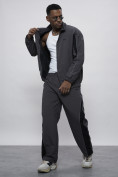 Купить Спортивный костюм мужской плащевой серого цвета 1508Sr, фото 16