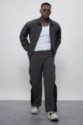 Купить Спортивный костюм мужской плащевой серого цвета 1508Sr, фото 17