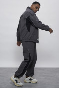 Купить Спортивный костюм мужской плащевой серого цвета 1508Sr, фото 27