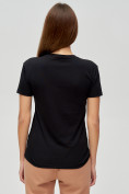 Купить Женские футболки с принтом черного цвета 1614Ch, фото 5