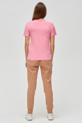 Купить Женские футболки с принтом розового цвета 1614R, фото 3