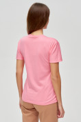 Купить Женские футболки с принтом розового цвета 1614R, фото 4