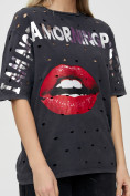 Купить Женские футболки с принтом темно-серого цвета 1644TC, фото 11