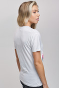 Купить Женские футболки с принтом белого цвета 1681Bl, фото 7