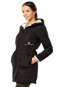 Купить Куртка парка демисезонная женская черного цвета 17099Ch, фото 3