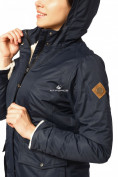 Купить Куртка парка демисезонная женская ПИСК сезона темно-синего цвета 17099TS, фото 6