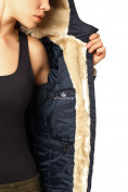 Купить Куртка парка демисезонная женская ПИСК сезона темно-синего цвета 17099TS, фото 7