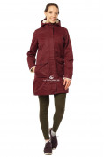 Купить Куртка парка демисезонная женская ПИСК сезона бордового цвета 17099Bo