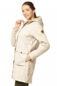Купить Куртка парка демисезонная женская ПИСК сезона бежевого цвета 17099B, фото 5