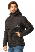 Купить Куртка мужская стеганная черного цвета 1741Ch, фото 3
