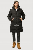 Купить Куртка зимняя удлиненная мужская черного цвета 1780Ch