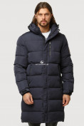 Купить Куртка зимняя удлиненная мужская темно-синего цвета 1780TS, фото 2