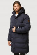 Купить Куртка зимняя удлиненная мужская темно-синего цвета 1780TS, фото 3