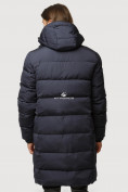 Купить Куртка зимняя удлиненная мужская темно-синего цвета 1780TS, фото 4
