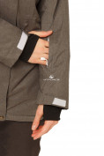 Купить Куртка горнолыжная женская большого размера темно-серого цвета 1783ТС, фото 5