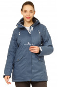 Купить Куртка горнолыжная женская большого размера голубого цвета 1783Gl