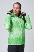Купить Куртка горнолыжная женская зеленого цвета 1786Z