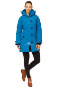 Купить Куртка парка зимняя женская синего цвета 1802S