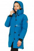 Купить Куртка парка зимняя женская синего цвета 1802S, фото 6